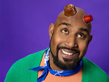 PMD Koffiecapsules paarse achtergrond